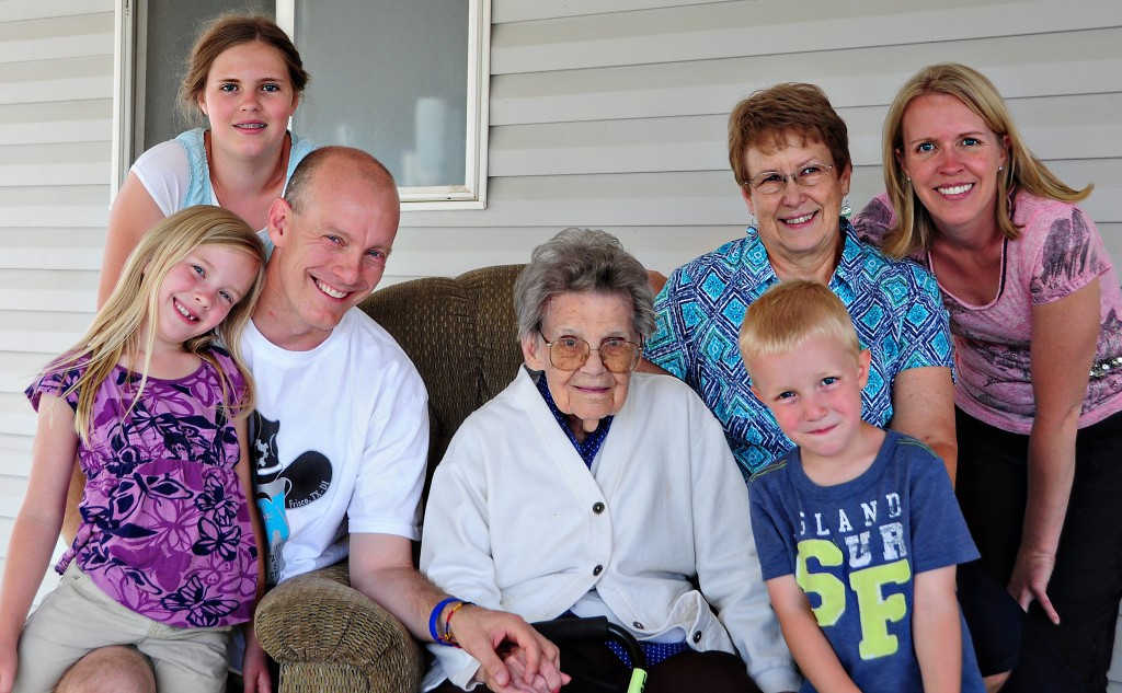 Fam with Gran and Grandma Jones